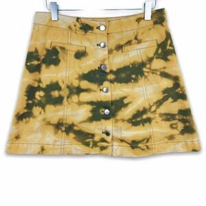 Divided H&M Custom Bleached Reverse Tie Dye Skirt